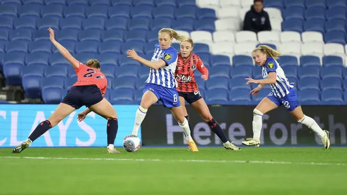 Framed Print : Brighton and Hove Albion Women v Everton Women Women's Super League 19APR24 Framed Print : Brighton and Hove Albion Women v Everton Women Women's Super League 19APR24