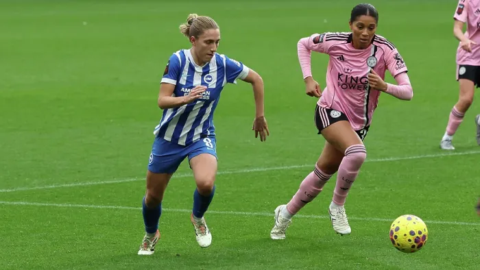 Framed Print : Brighton and Hove Albion Women v Leicester City Women Women's Super League 16NOV25 Framed Print : Brighton and Hove Albion Women v Leicester City Women Women's Super League 16NOV25