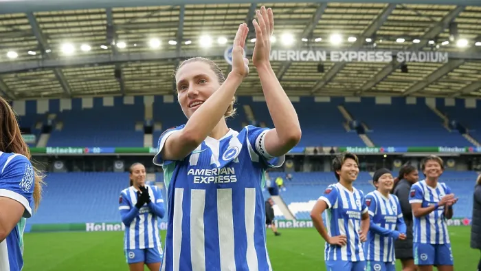Framed Print : Brighton and Hove Albion Women v Leicester City Women Women's Super League 16NOV25 Framed Print : Brighton and Hove Albion Women v Leicester City Women Women's Super League 16NOV25
