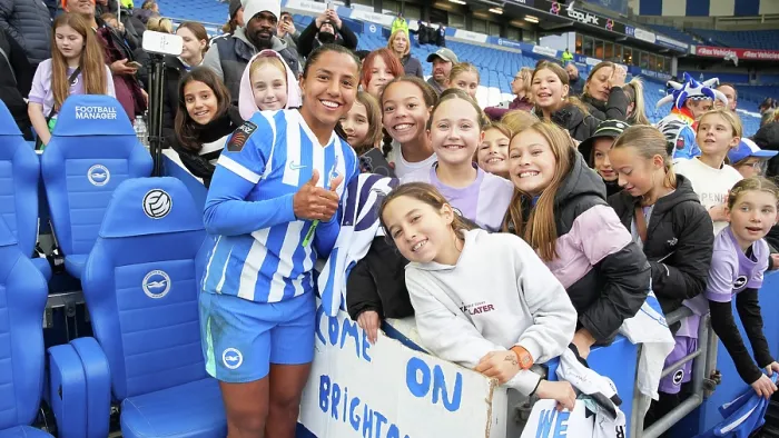 Framed Print : Brighton and Hove Albion Women v Leicester City Women Women's Super League 16NOV25 Framed Print : Brighton and Hove Albion Women v Leicester City Women Women's Super League 16NOV25