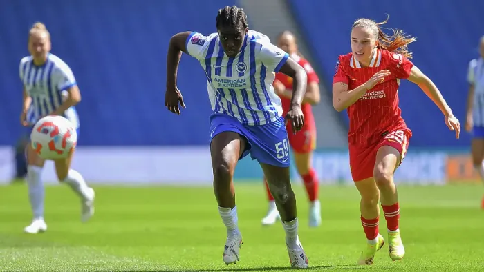 Framed Print : Brighton and Hove Albion Women v Liverpool Women Women's Super League 19APR25
