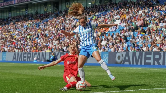 Framed Print : Brighton and Hove Albion Women v Liverpool Women Women's Super League 19APR25