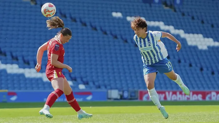 Framed Print : Brighton and Hove Albion Women v Liverpool Women Women's Super League 19APR25