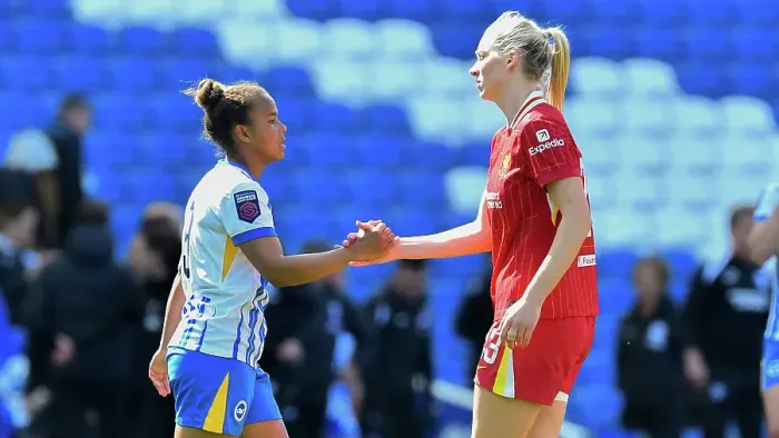 Framed Print : Brighton and Hove Albion Women v Liverpool Women Women's Super League 19APR25