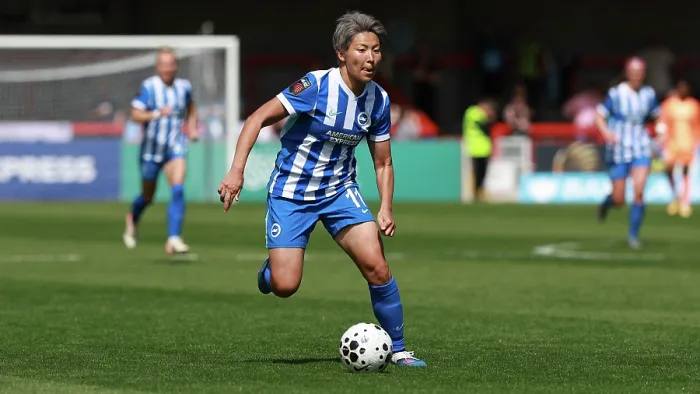 Framed Print : Brighton and Hove Albion Women v Manchester City Women Premier League 25APR26