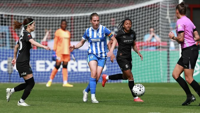 Framed Print : Brighton and Hove Albion Women v Manchester City Women Premier League 25APR26 Framed Print : Brighton and Hove Albion Women v Manchester City Women Premier League 25APR26