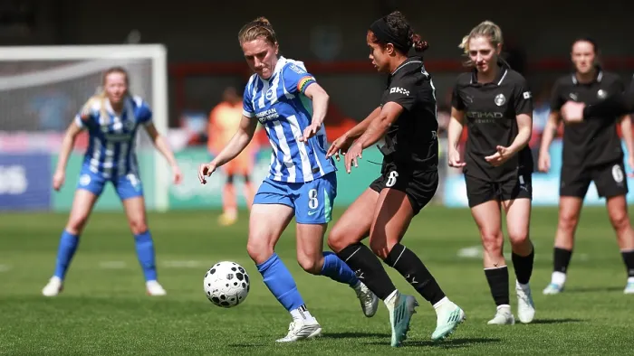 Framed Print : Brighton and Hove Albion Women v Manchester City Women Premier League 25APR26 Framed Print : Brighton and Hove Albion Women v Manchester City Women Premier League 25APR26