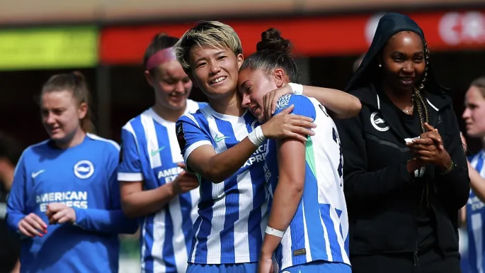 Framed Print : Brighton and Hove Albion Women v Manchester City Women Premier League 25APR26