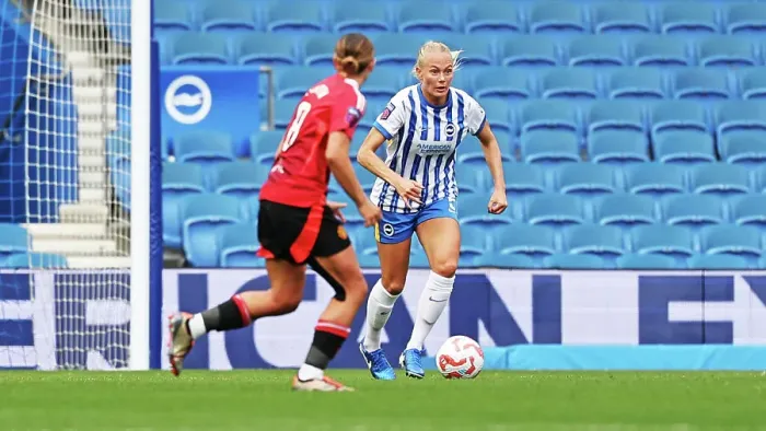 Framed Print : Brighton and Hove Albion Women v Manchester United Women Women's Super League 19OCT24