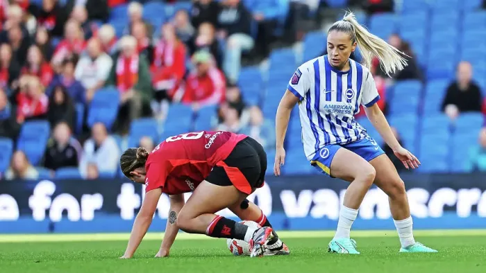 Framed Print : Brighton and Hove Albion Women v Manchester United Women Women's Super League 19OCT24 Framed Print : Brighton and Hove Albion Women v Manchester United Women Women's Super League 19OCT24