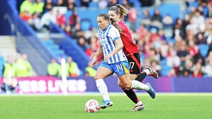 Framed Print : Brighton and Hove Albion Women v Manchester United Women Women's Super League 19OCT24 Framed Print : Brighton and Hove Albion Women v Manchester United Women Women's Super League 19OCT24