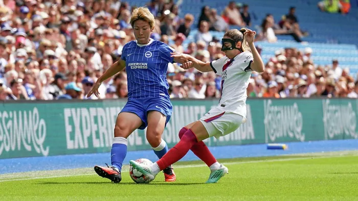 Framed Print : Brighton and Hove Albion Women v PSG Women Pre Season friendly 09AUG26 Framed Print : Brighton and Hove Albion Women v PSG Women Pre Season friendly 09AUG26