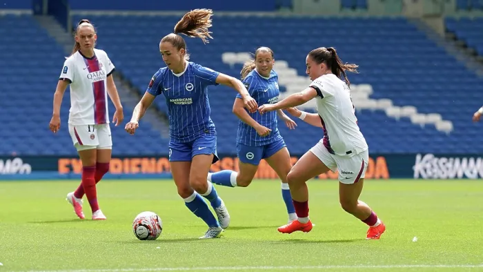 Framed Print : Brighton and Hove Albion Women v PSG Women Pre Season friendly 09AUG26 Framed Print : Brighton and Hove Albion Women v PSG Women Pre Season friendly 09AUG26