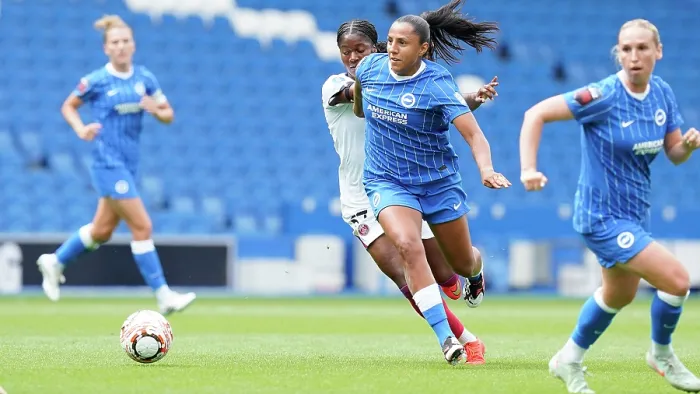 Framed Print : Brighton and Hove Albion Women v PSG Women Pre Season friendly 09AUG26 Framed Print : Brighton and Hove Albion Women v PSG Women Pre Season friendly 09AUG26