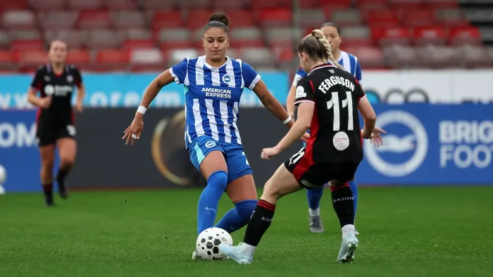 Framed Print : Brighton and Hove Albion Women v Southampton Women Subway League Cup 19OCT25 Framed Print : Brighton and Hove Albion Women v Southampton Women Subway League Cup 19OCT25