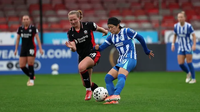 Framed Print : Brighton and Hove Albion Women v Southampton Women Subway League Cup 19OCT25 Framed Print : Brighton and Hove Albion Women v Southampton Women Subway League Cup 19OCT25