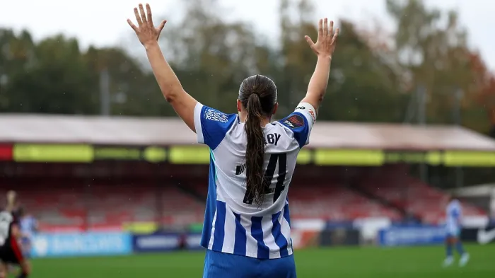 Framed Print : Brighton and Hove Albion Women v Southampton Women Subway League Cup 19OCT25 Framed Print : Brighton and Hove Albion Women v Southampton Women Subway League Cup 19OCT25
