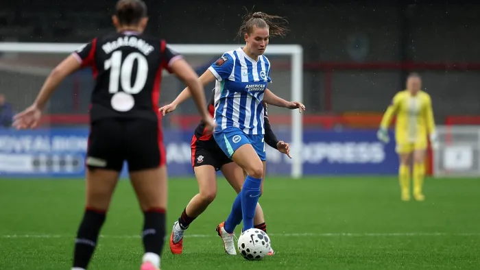 Framed Print : Brighton and Hove Albion Women v Southampton Women Subway League Cup 19OCT25 Framed Print : Brighton and Hove Albion Women v Southampton Women Subway League Cup 19OCT25