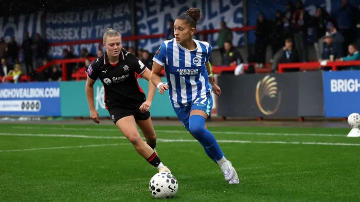 Framed Print : Brighton and Hove Albion Women v Southampton Women Subway League Cup 19OCT25 Framed Print : Brighton and Hove Albion Women v Southampton Women Subway League Cup 19OCT25