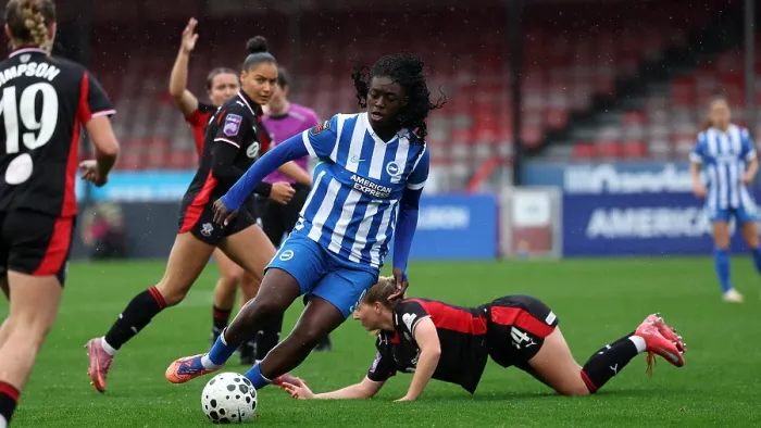 Framed Print : Brighton and Hove Albion Women v Southampton Women Subway League Cup 19OCT25