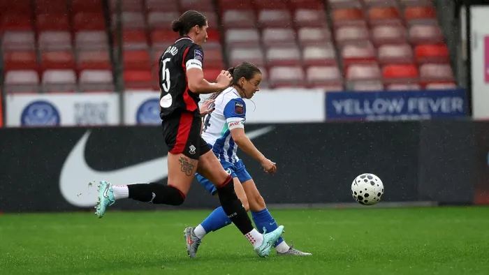 Framed Print : Brighton and Hove Albion Women v Southampton Women Subway League Cup 19OCT25