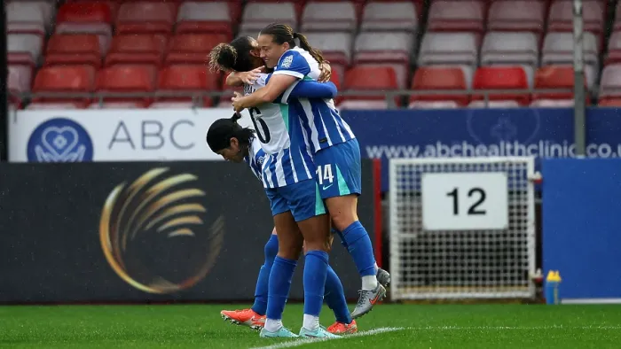 Framed Print : Brighton and Hove Albion Women v Southampton Women Subway League Cup 19OCT25