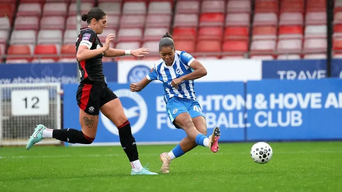 Framed Print : Brighton and Hove Albion Women v Southampton Women Subway League Cup 19OCT25
