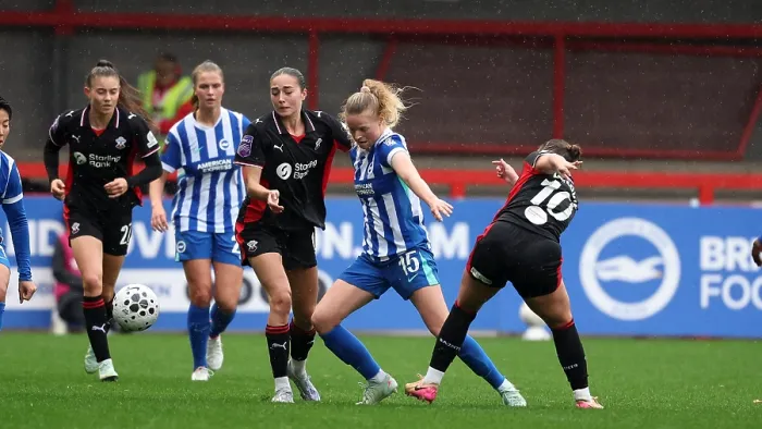 Framed Print : Brighton and Hove Albion Women v Southampton Women Subway League Cup 19OCT25