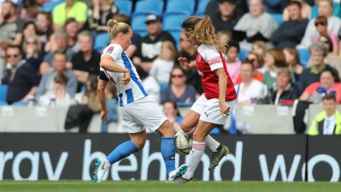 Framed Print : Brighton and Hove Albion Women vs. Arsenal Women: WSL Clash at American Express Community Stadium (29APR19) - Intense Match Action Framed Print : Brighton and Hove Albion Women vs. Arsenal Women: WSL Clash at American Express Community Stadium (29APR19) - Intense Match Action