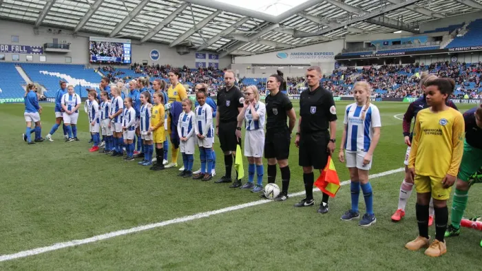 Framed Print : Brighton & Hove Albion Women vs. Arsenal Women: A Battle in the WSL at American Express Community Stadium (29APR19) Framed Print : Brighton & Hove Albion Women vs. Arsenal Women: A Battle in the WSL at American Express Community Stadium (29APR19)