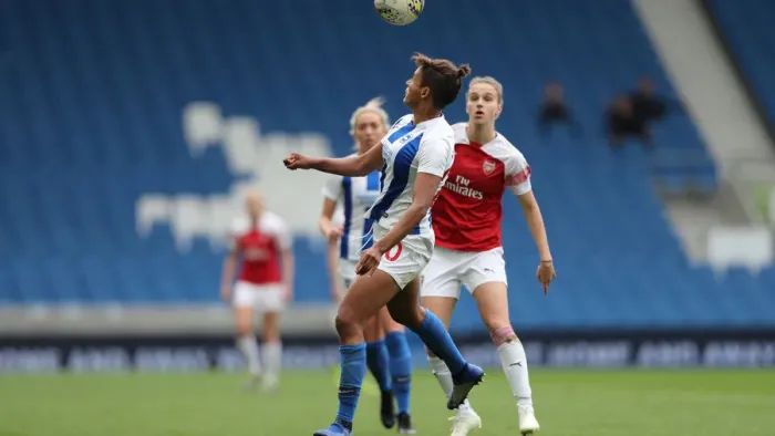 Framed Print : Brighton & Hove Albion Women vs. Arsenal Women: WSL Showdown at American Express Community Stadium (29 Apr 19) Framed Print : Brighton & Hove Albion Women vs. Arsenal Women: WSL Showdown at American Express Community Stadium (29 Apr 19)