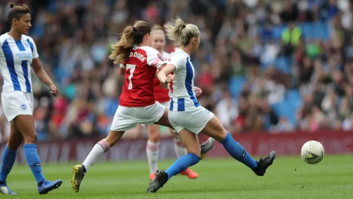 Framed Print : Brighton and Hove Albion Women vs. Arsenal Women: WSL Clash at American Express Community Stadium (29APR19) - Intense Action from the Women's Super League Match Framed Print : Brighton and Hove Albion Women vs. Arsenal Women: WSL Clash at American Express Community Stadium (29APR19) - Intense Action from the Women's Super League Match