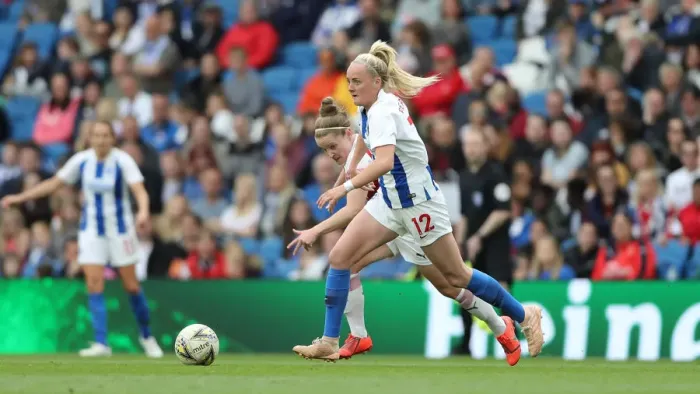 Framed Print : Brighton and Hove Albion Women vs. Arsenal Women: WSL Clash at American Express Community Stadium (29APR19) - Intense Action from the Women's Super League Match Framed Print : Brighton and Hove Albion Women vs. Arsenal Women: WSL Clash at American Express Community Stadium (29APR19) - Intense Action from the Women's Super League Match