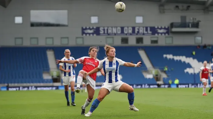 Framed Print : Brighton and Hove Albion Women vs. Arsenal Women: WSL Clash at American Express Community Stadium (29APR19) - Intense Match Action Framed Print : Brighton and Hove Albion Women vs. Arsenal Women: WSL Clash at American Express Community Stadium (29APR19) - Intense Match Action