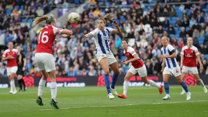 Framed Print : Brighton and Hove Albion Women vs. Arsenal Women: A WSL Showdown at American Express Community Stadium (29APR19) Framed Print : Brighton and Hove Albion Women vs. Arsenal Women: A WSL Showdown at American Express Community Stadium (29APR19)