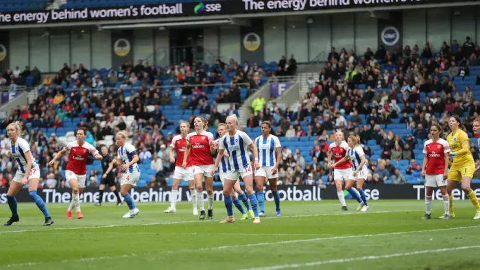 Framed Print : Brighton and Hove Albion Women vs. Arsenal Women: WSL Clash at American Express Community Stadium (29APR19) - Intense Match Action Framed Print : Brighton and Hove Albion Women vs. Arsenal Women: WSL Clash at American Express Community Stadium (29APR19) - Intense Match Action