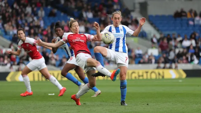 Framed Print : Brighton & Hove Albion Women vs. Arsenal Women: WSL Clash at American Express Community Stadium (29APR19) - Intense Match Action Framed Print : Brighton & Hove Albion Women vs. Arsenal Women: WSL Clash at American Express Community Stadium (29APR19) - Intense Match Action