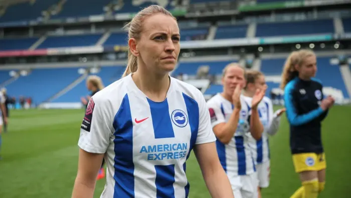 Framed Print : Brighton and Hove Albion Women vs. Arsenal Women: A Battle in the WSL at American Express Community Stadium (April 2019) Framed Print : Brighton and Hove Albion Women vs. Arsenal Women: A Battle in the WSL at American Express Community Stadium (April 2019)