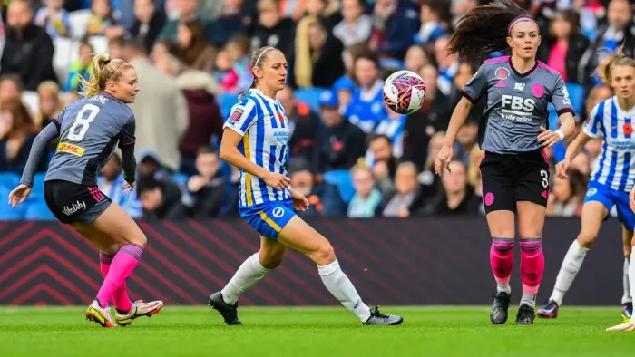 Framed Print : Brighton & Hove Albion Women vs. Leicester City Women: Premier League Clash at American Express Community Stadium (November 14, 2021) Framed Print : Brighton & Hove Albion Women vs. Leicester City Women: Premier League Clash at American Express Community Stadium (November 14, 2021)