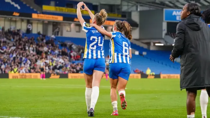 Framed Print : Brighton & Hove Albion Women vs. Leicester City Women: Premier League Clash at American Express Community Stadium (November 14, 2021) Framed Print : Brighton & Hove Albion Women vs. Leicester City Women: Premier League Clash at American Express Community Stadium (November 14, 2021)