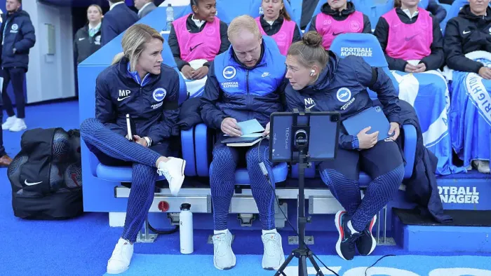 Framed Print : Brighton & Hove Albion Women vs. Tottenham Hotspur Women: A Premier League Showdown at Amex Stadium (15th October 2023) Framed Print : Brighton & Hove Albion Women vs. Tottenham Hotspur Women: A Premier League Showdown at Amex Stadium (15th October 2023)