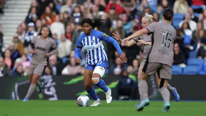 Framed Print : Brighton & Hove Albion Women vs. Tottenham Hotspur Women: A Premier League Showdown at the Amex Stadium (15th October 2023) Framed Print : Brighton & Hove Albion Women vs. Tottenham Hotspur Women: A Premier League Showdown at the Amex Stadium (15th October 2023)