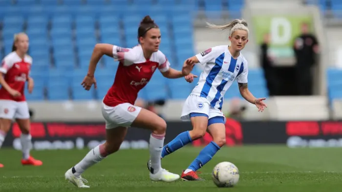Framed Print : Brighton and Hove Albion Women vs Arsenal Women: WSL Clash at American Express Community Stadium (29APR19) - Intense Match Action Framed Print : Brighton and Hove Albion Women vs Arsenal Women: WSL Clash at American Express Community Stadium (29APR19) - Intense Match Action