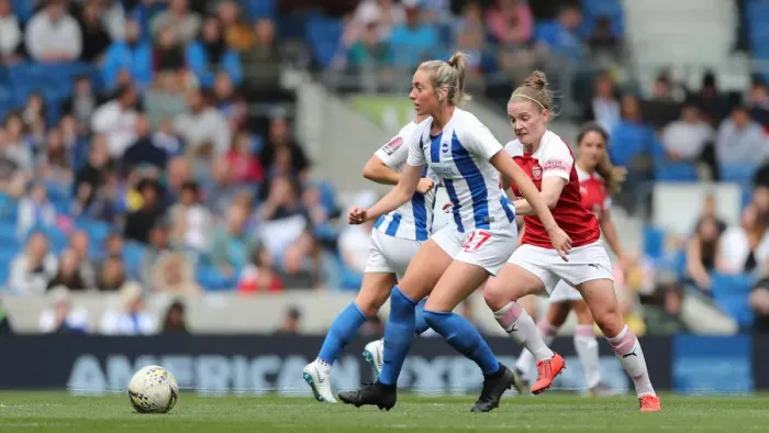 Framed Print : Brighton and Hove Albion Women vs Arsenal Women: WSL Clash at American Express Community Stadium (29APR19) - Intense Match Action Framed Print : Brighton and Hove Albion Women vs Arsenal Women: WSL Clash at American Express Community Stadium (29APR19) - Intense Match Action