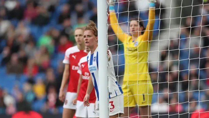 Framed Print : Brighton and Hove Albion Women vs Arsenal Women: WSL Clash at American Express Community Stadium (29APR19) - Intense Match Action Framed Print : Brighton and Hove Albion Women vs Arsenal Women: WSL Clash at American Express Community Stadium (29APR19) - Intense Match Action