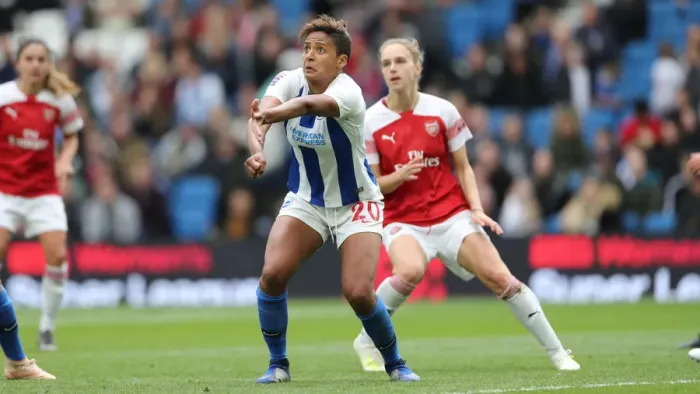 Framed Print : Brighton and Hove Albion Women vs Arsenal Women: WSL Clash at American Express Community Stadium (29APR19) - Intense Match Action Framed Print : Brighton and Hove Albion Women vs Arsenal Women: WSL Clash at American Express Community Stadium (29APR19) - Intense Match Action