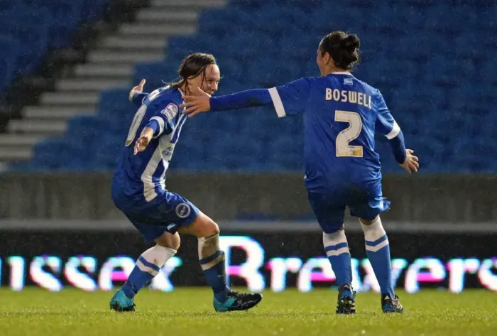 Framed Print : Brighton & Hove Albion Women vs Charlton Athletic Ladies: FA Womens Premier League Clash at American Express Community Stadium (December 2015) Framed Print : Brighton & Hove Albion Women vs Charlton Athletic Ladies: FA Womens Premier League Clash at American Express Community Stadium (December 2015)