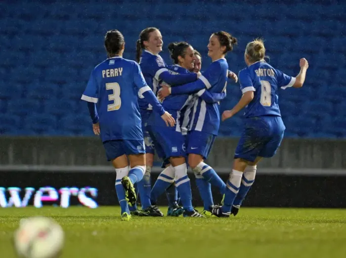Framed Print : Brighton & Hove Albion Women vs Charlton Athletic Ladies: FA Womens Premier League Clash at American Express Community Stadium (December 2015) Framed Print : Brighton & Hove Albion Women vs Charlton Athletic Ladies: FA Womens Premier League Clash at American Express Community Stadium (December 2015)