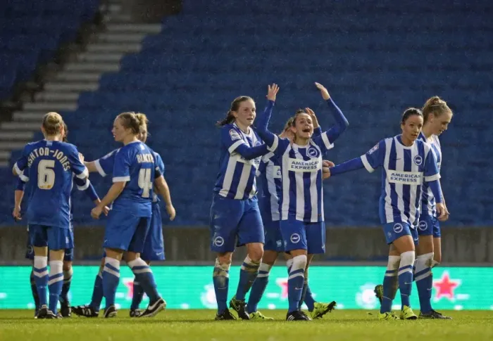 Framed Print : Brighton & Hove Albion Women vs Charlton Athletic Ladies: FA Womens Premier League Clash at American Express Community Stadium (December 2015) Framed Print : Brighton & Hove Albion Women vs Charlton Athletic Ladies: FA Womens Premier League Clash at American Express Community Stadium (December 2015)