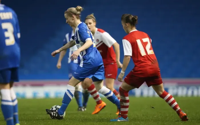 Framed Print : Brighton & Hove Albion Women vs Charlton Athletic Ladies: FA Women's Premier League Showdown at American Express Community Stadium (December 2015) Framed Print : Brighton & Hove Albion Women vs Charlton Athletic Ladies: FA Women's Premier League Showdown at American Express Community Stadium (December 2015)